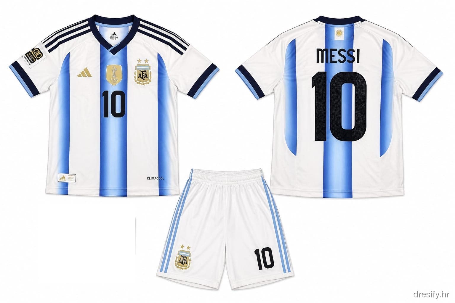 Argentina Messi nr10 — retro Prednja i stražnja strana