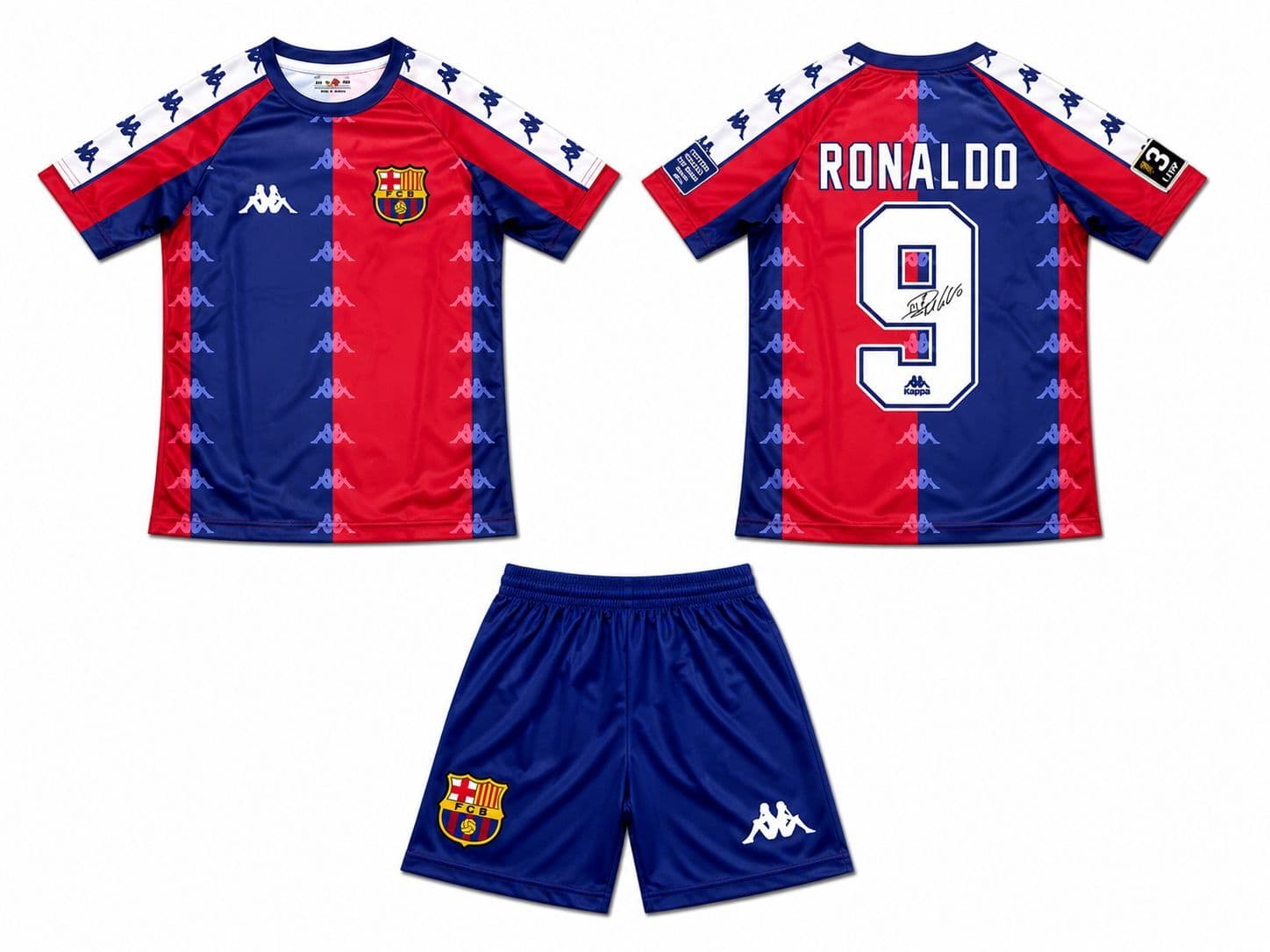FC Barcelona Ronaldo R9 nr9 — Kappa Prednja i stražnja strana
