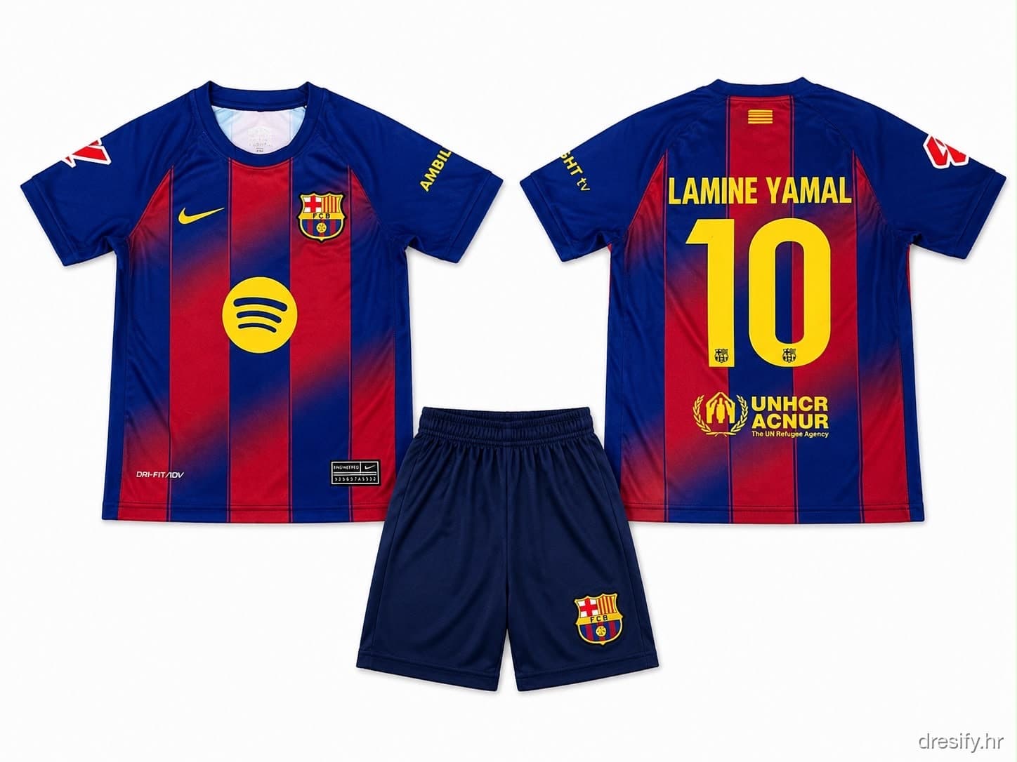 FC Barcelona Yamal nr10 — domaći Prednja i stražnja strana