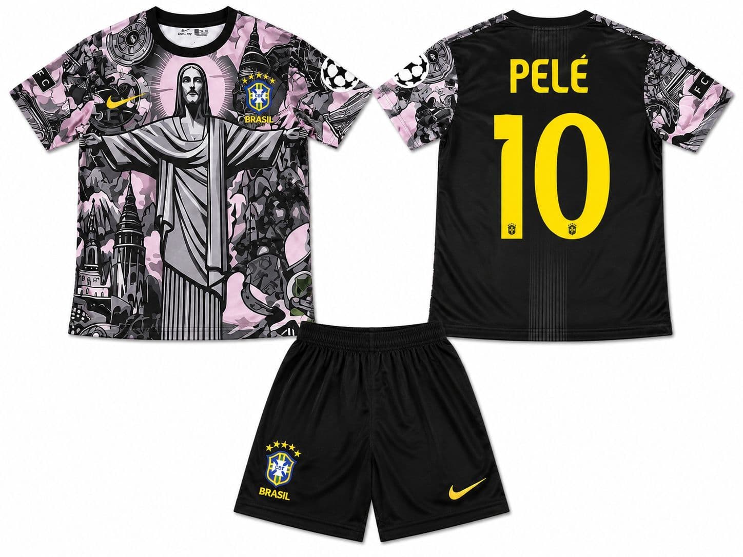 Brazil Pelé nr10 — Jesus Edition Prednja i stražnja strana
