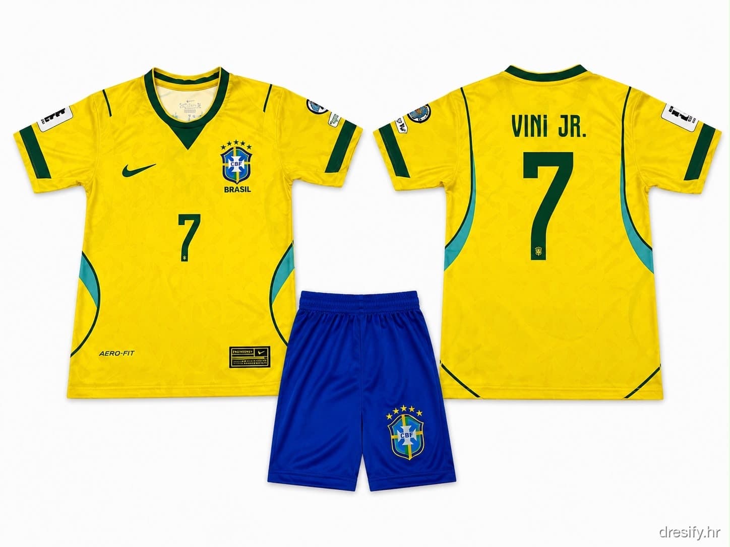 Brazil Vinícius Jr nr7 — domaći Prednja i stražnja strana