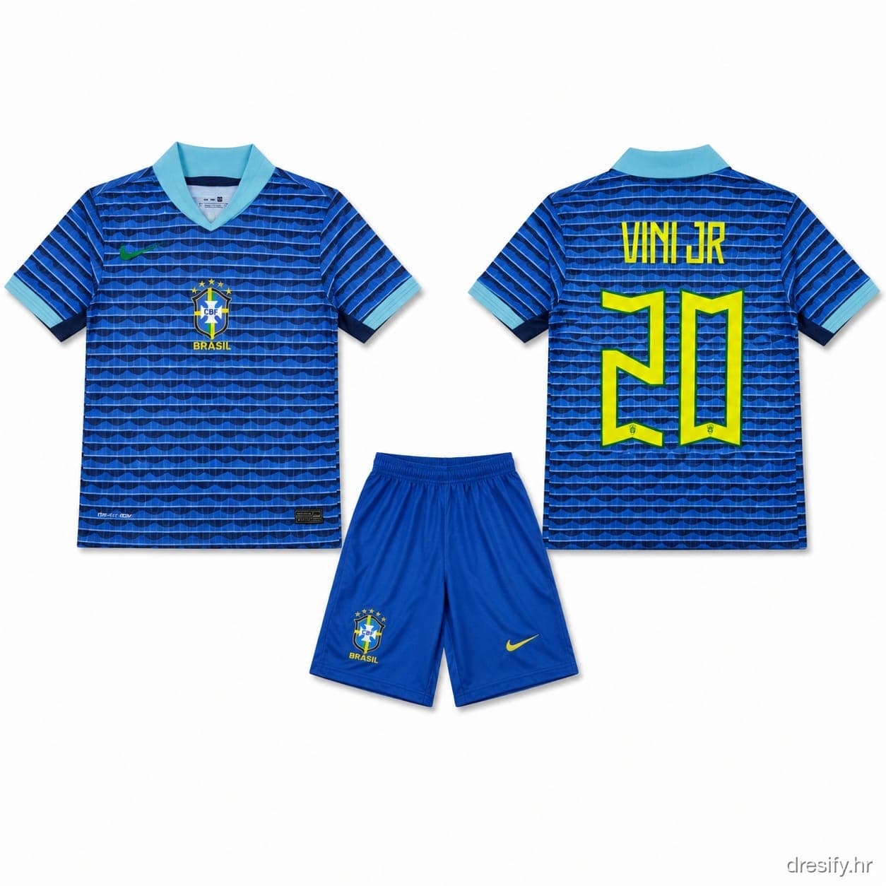 Brazil Vinícius Jr nr7 — plavi Prednja i stražnja strana