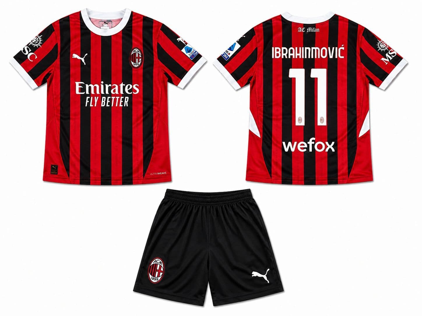 AC Milan Ibrahimović nr11 — retro Prednja i stražnja strana