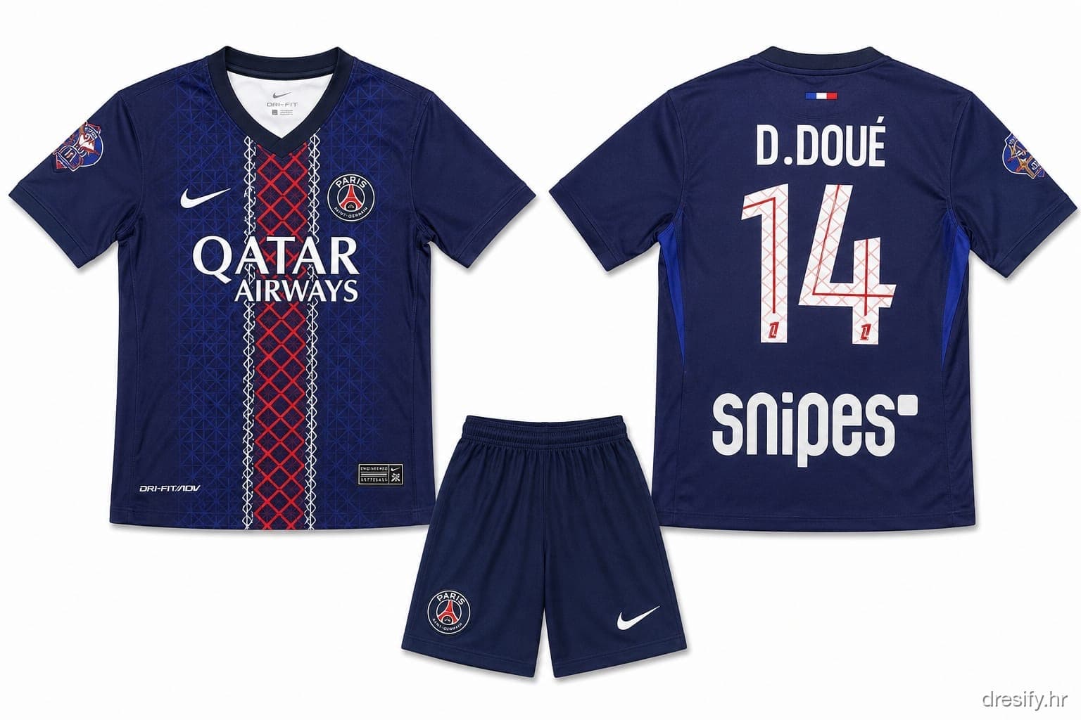 PSG D.Doué nr14 — 25/26 Prednja i stražnja strana