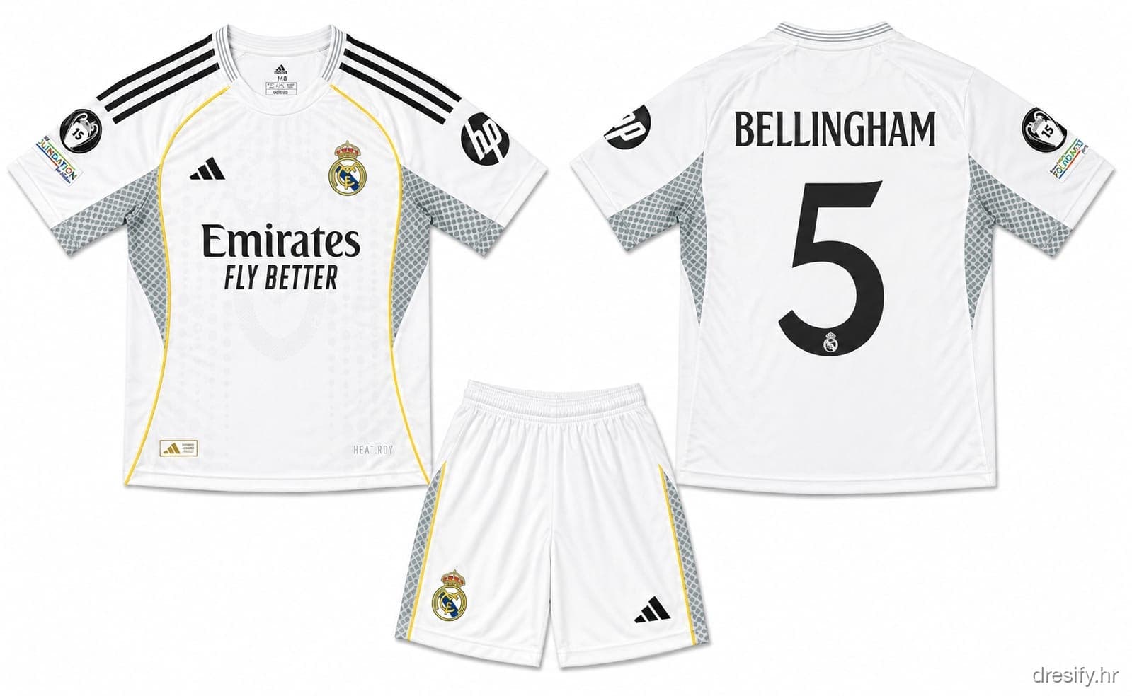Real Madrid Bellingham nr5 Prednja i stražnja strana