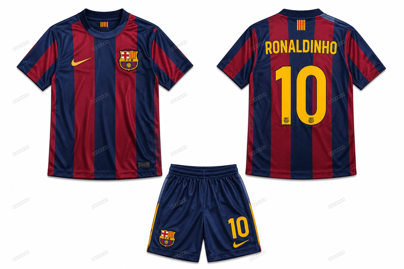 Barcelona Ronaldinho nr10 — retro plavo-bordo Barcelona Ronaldinho nr10 — retro plavo-bordo
