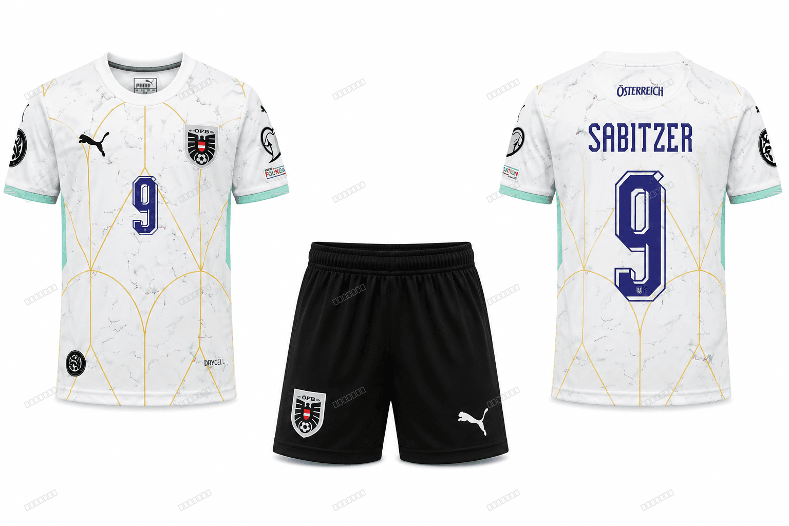 Austrija Sabitzer nr9 — bijeli 2026 Austrija Sabitzer nr9 — bijeli 2026