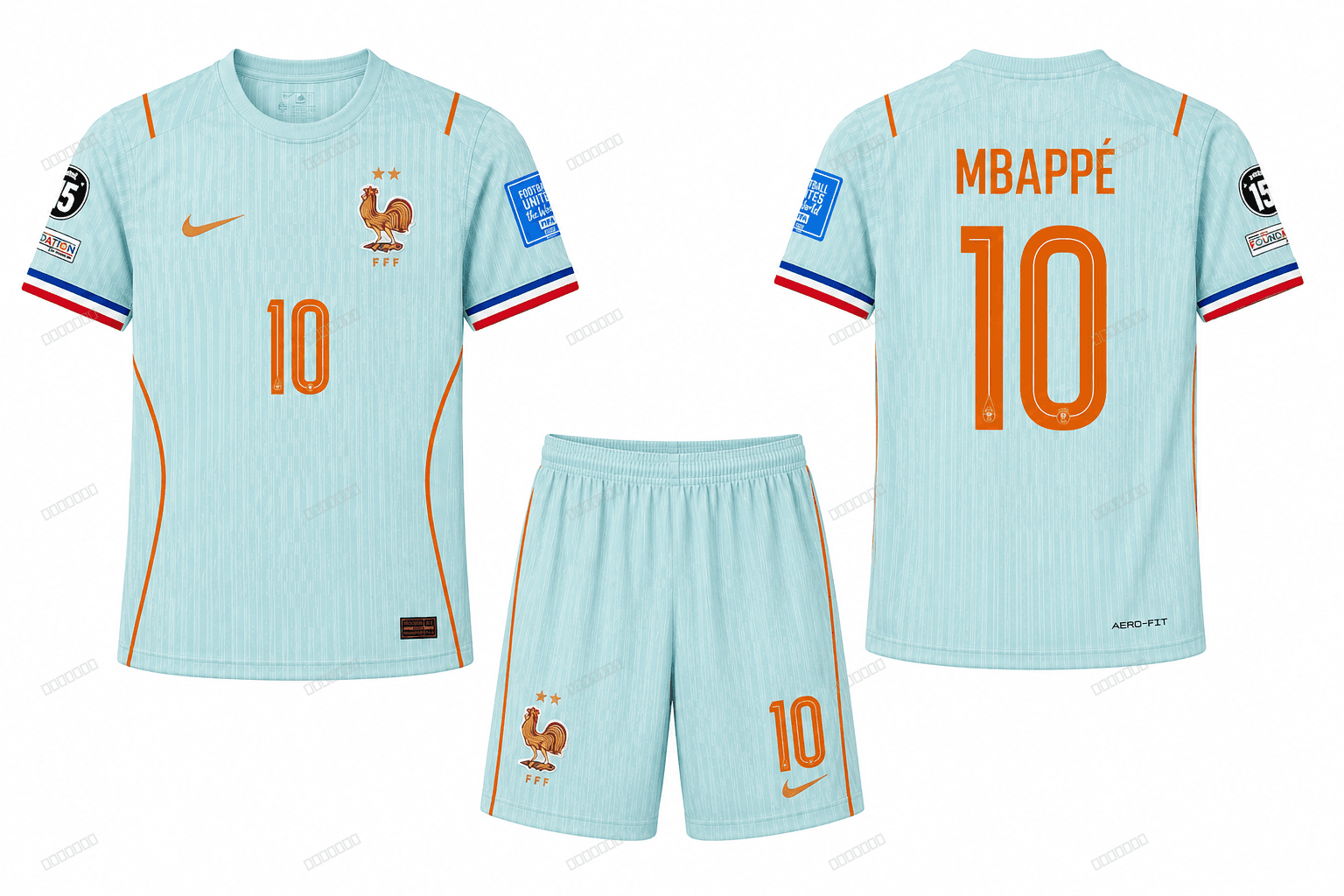 Francuska Mbappé nr10 — mint zeleni Francuska Mbappé nr10 — mint zeleni