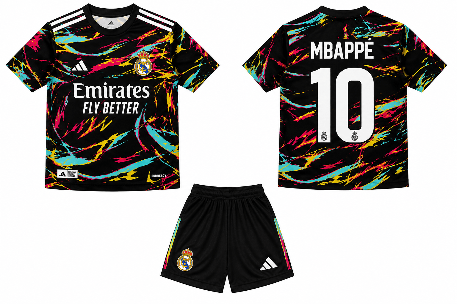 Real Madrid Mbappé nr10 — crno-šareni 2025/26 Real Madrid Mbappé nr10 — crno-šareni 2025/26