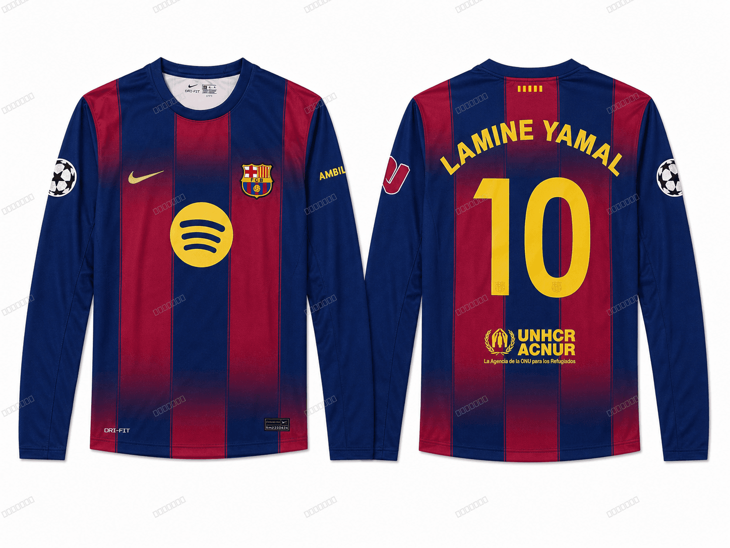 Barcelona Yamal nr10 — dugi rukavi, domaći plavo-bordo Barcelona Yamal nr10 — dugi rukavi, domaći plavo-bordo