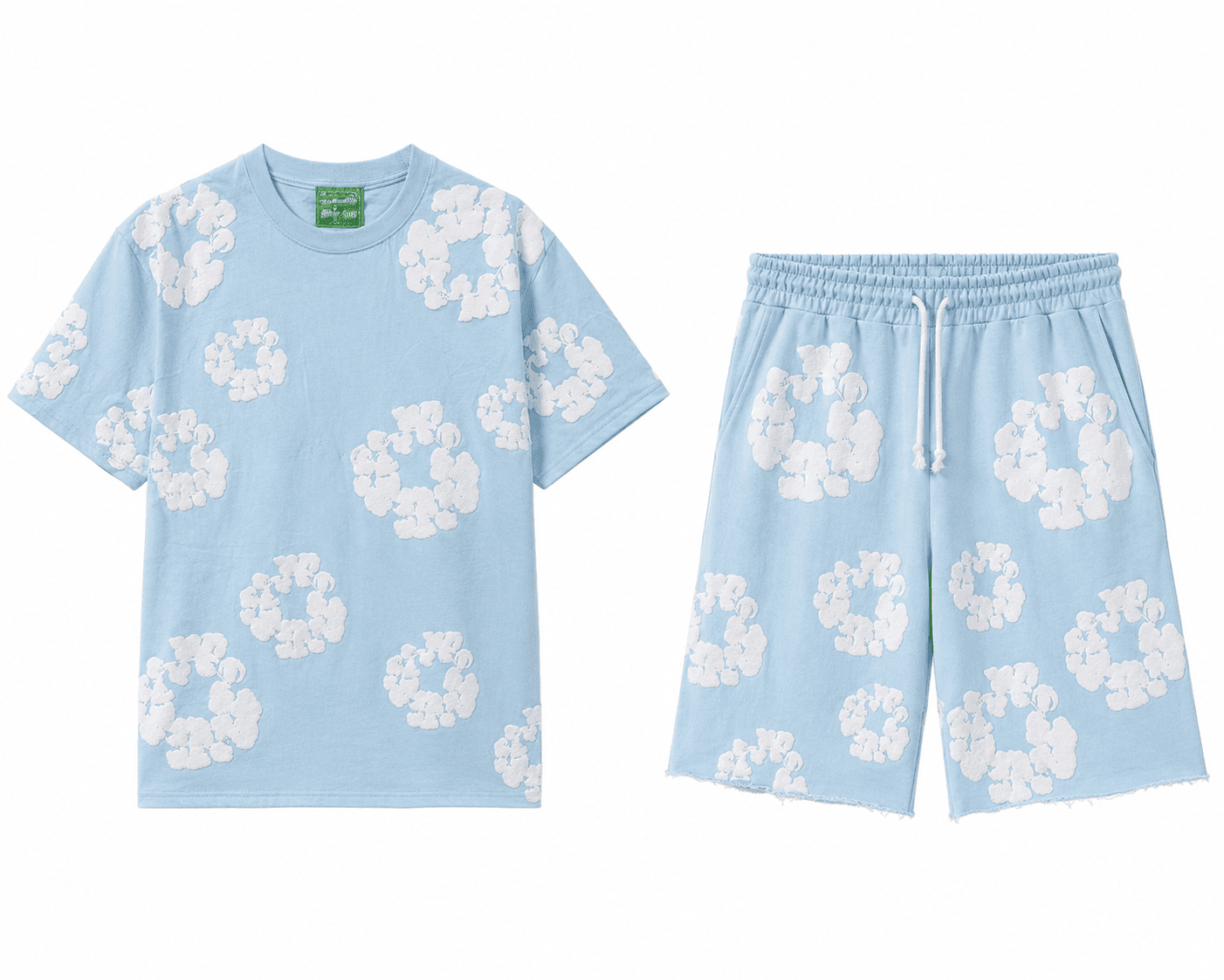 Cotton Wreath Sky Blue Set Cotton Wreath Sky Blue Set